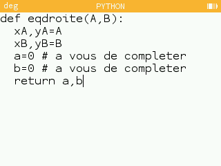 Un exemple de script à modifier.